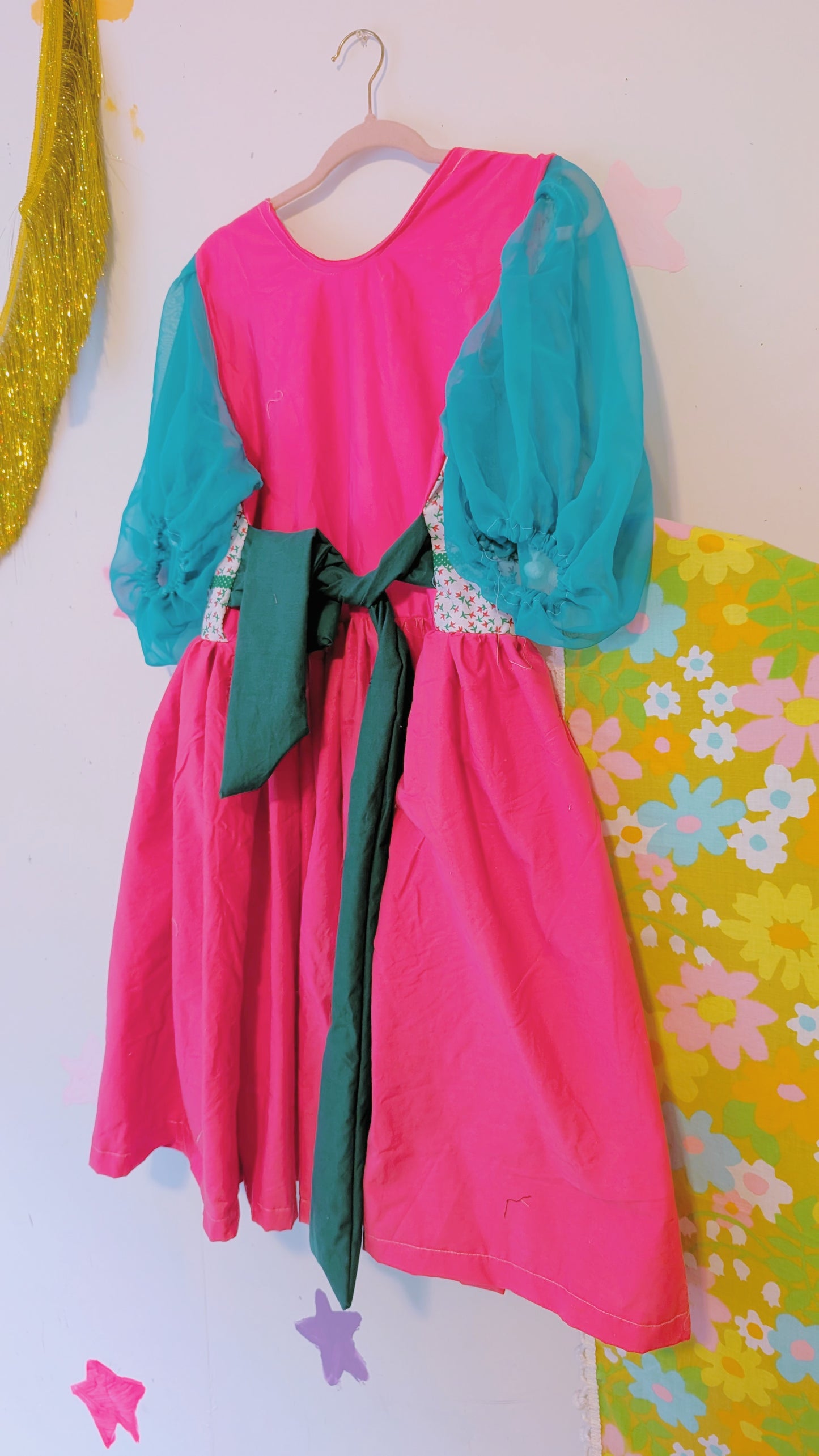 OOAK Handmade vintage textile dress size 1X