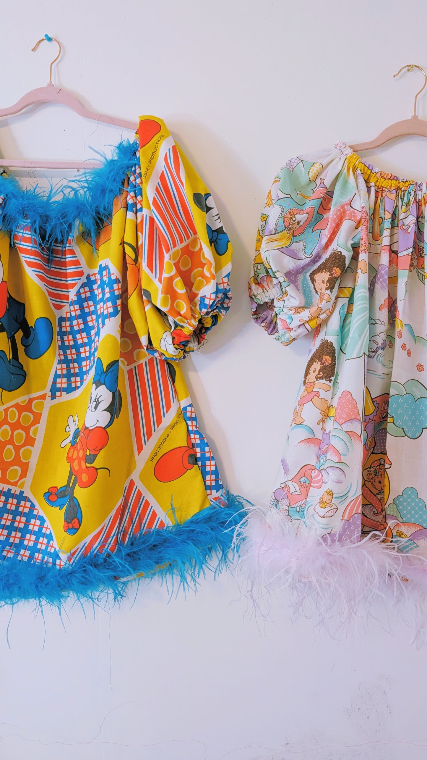 Handmade vintage textile dress size S/M