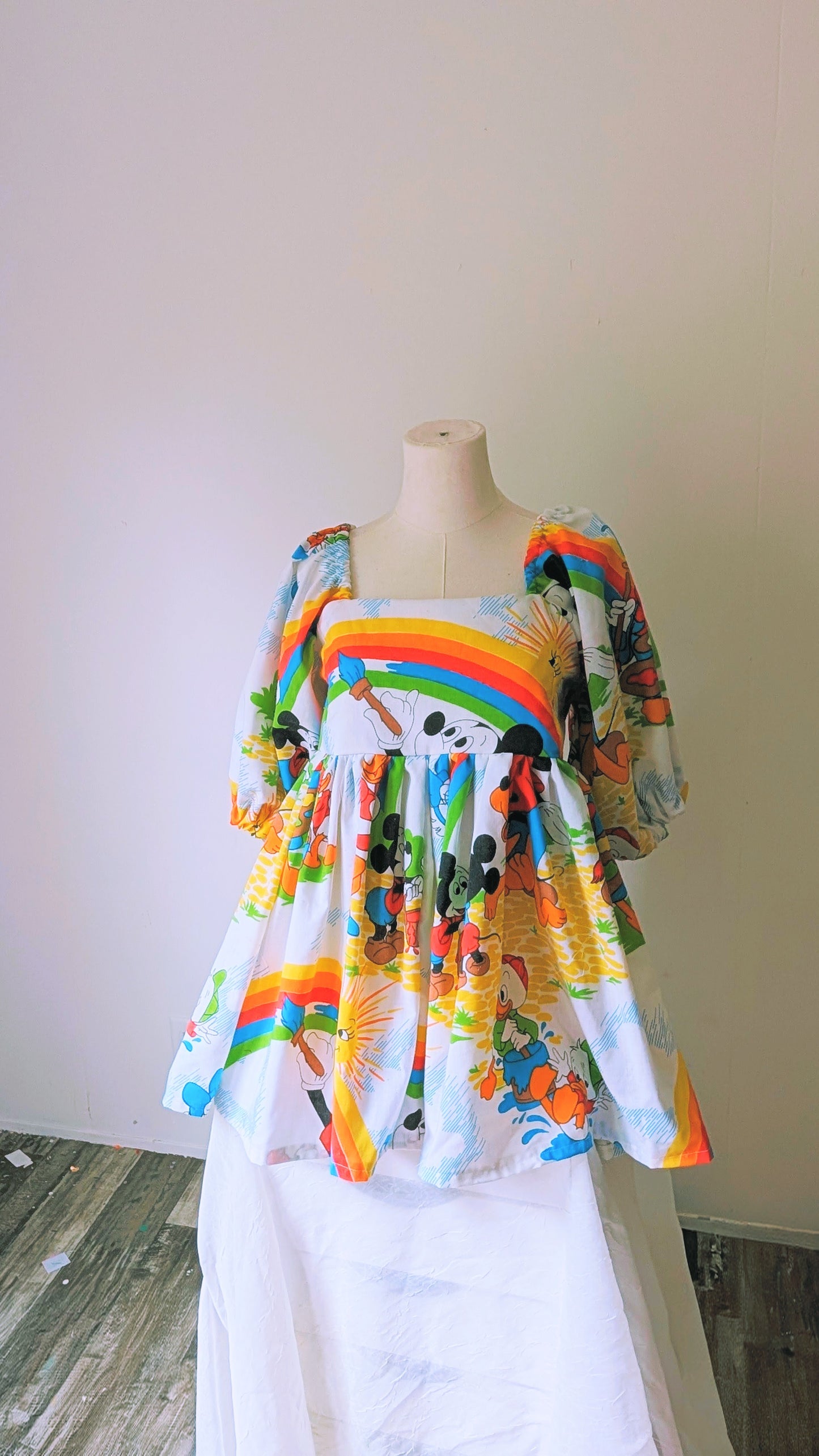 OOAK Handmade vintage textile dress size XS/ S