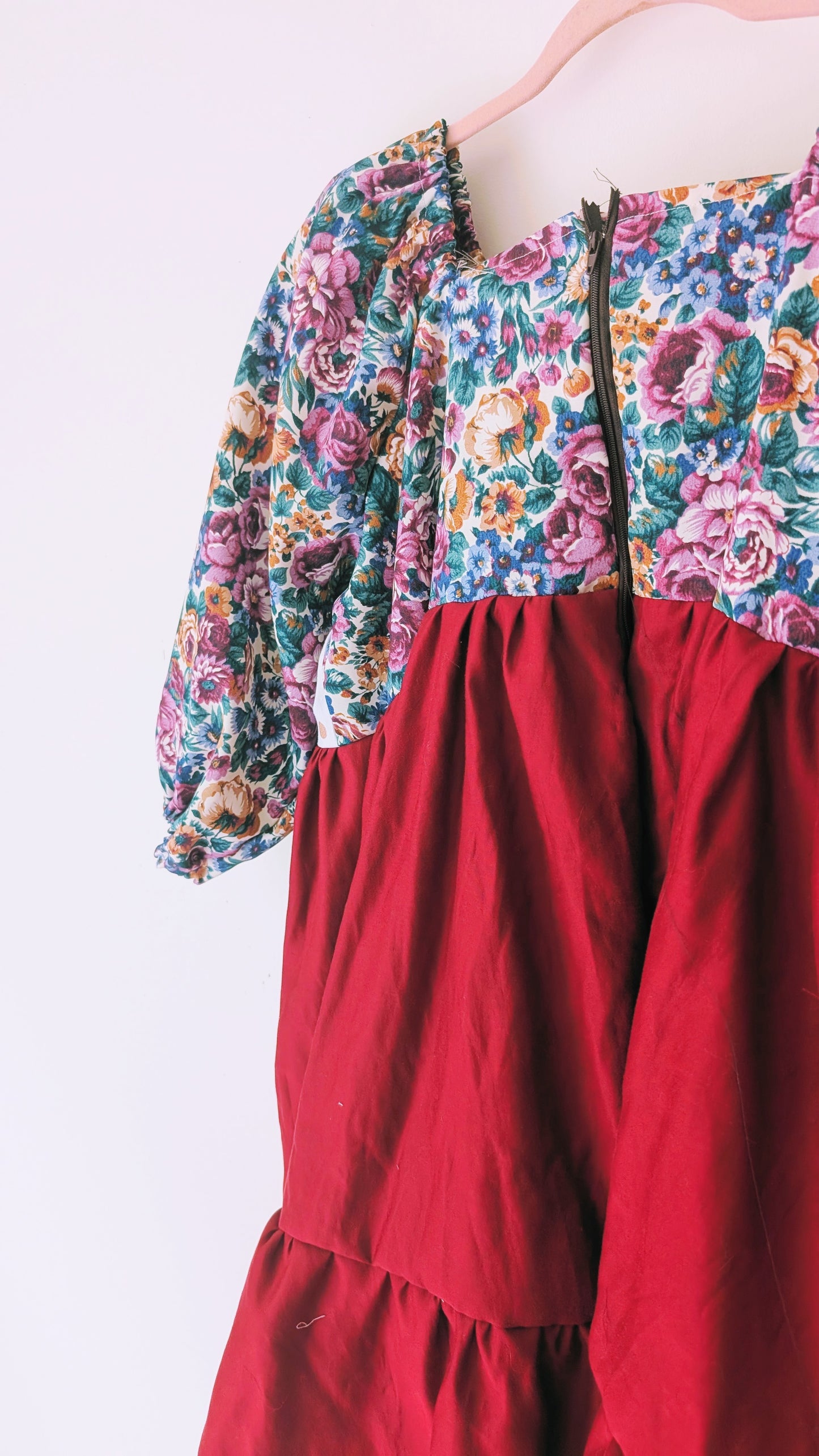 OOAK Handmade vintage textile dress size M/L