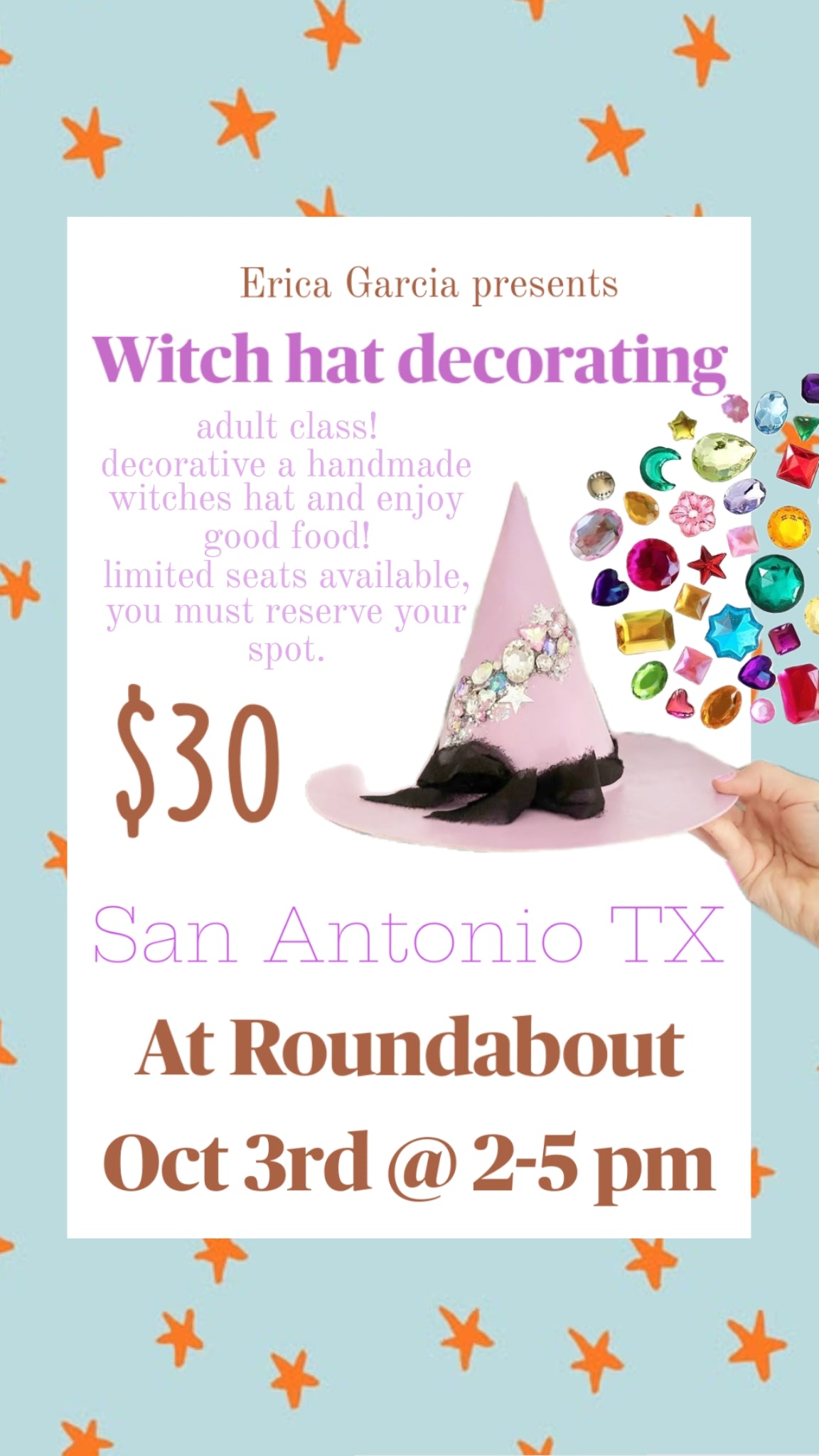 Witches hat decorating class ROUNDABOUT TX