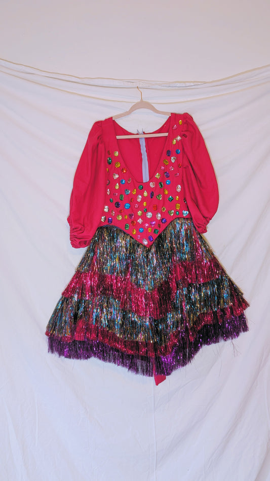 Handmade vintage textile dress US size 20