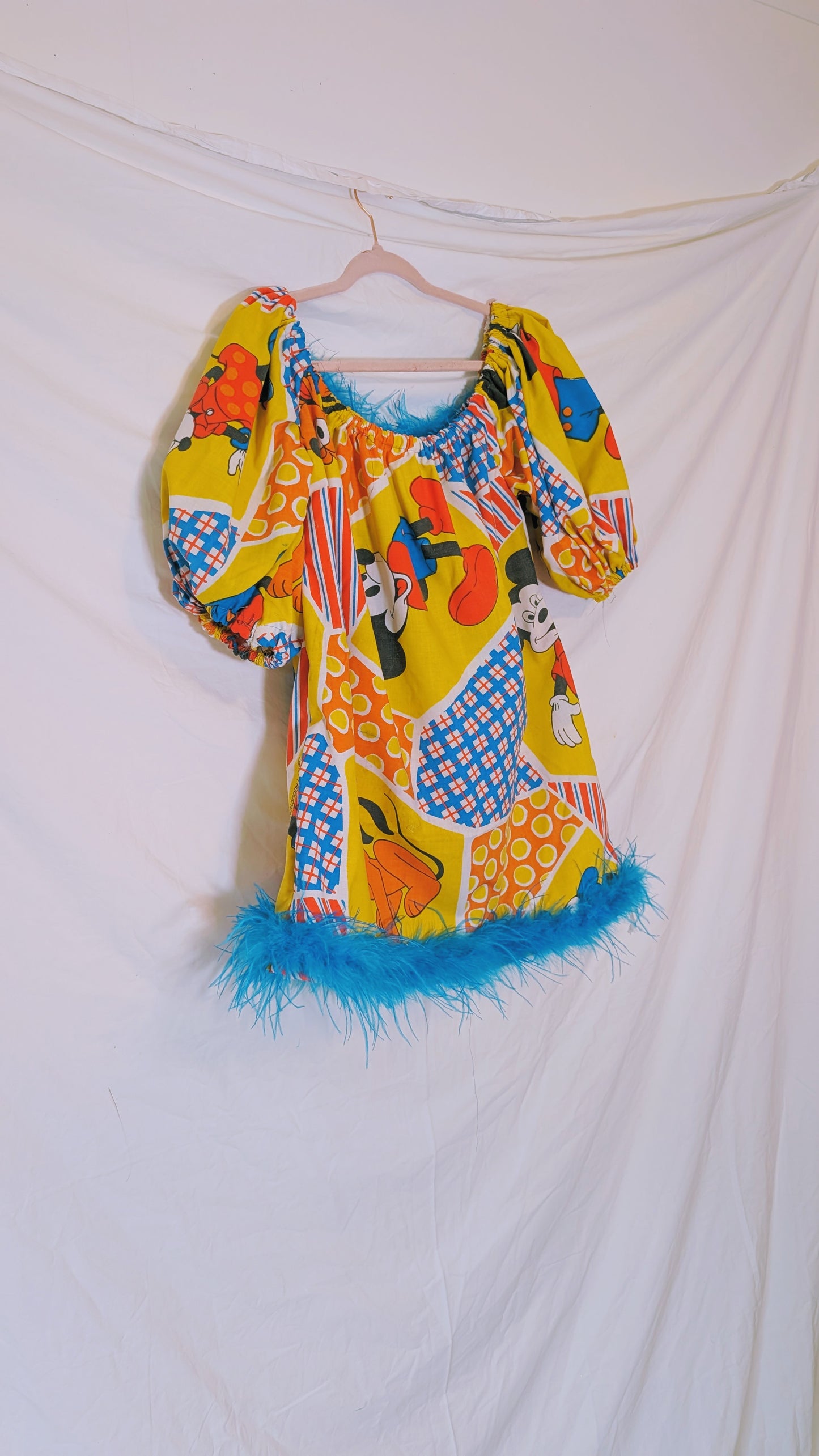 Handmade vintage textile dress size S/M