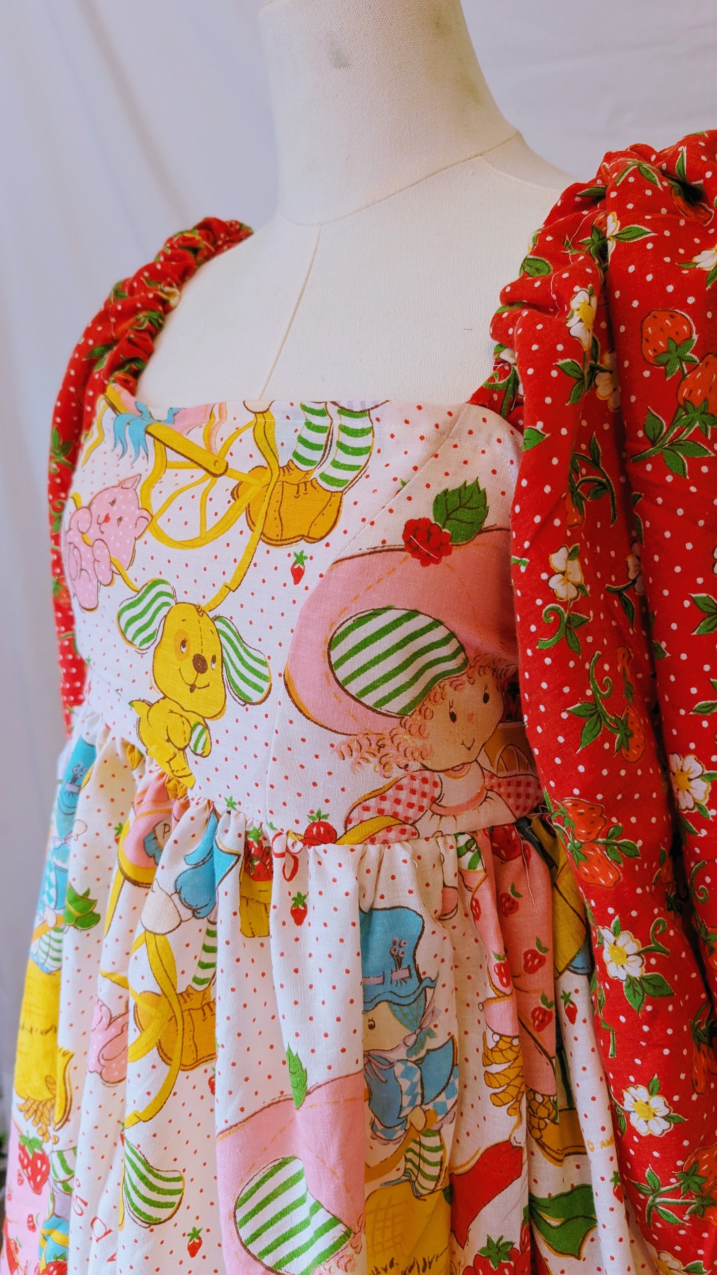 OOAK Handmade vintage textile dress size Lg