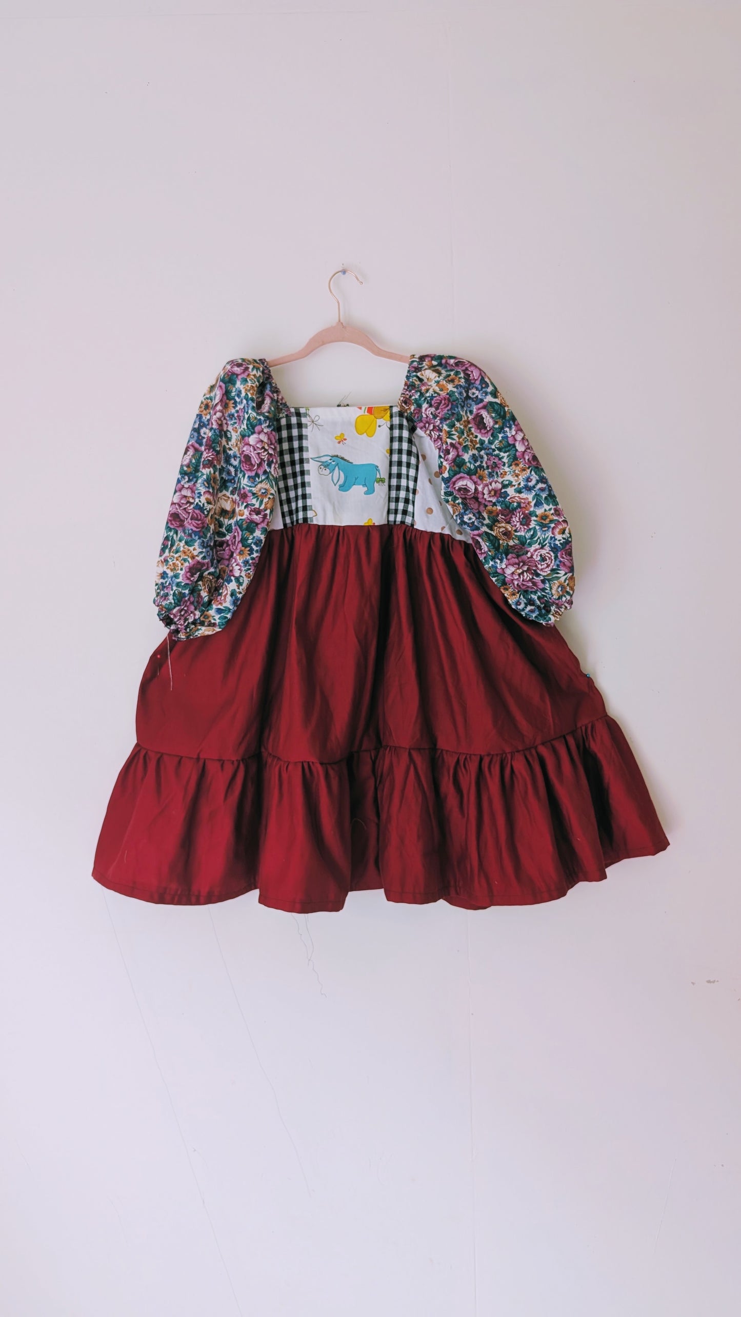 OOAK Handmade vintage textile dress size M/L