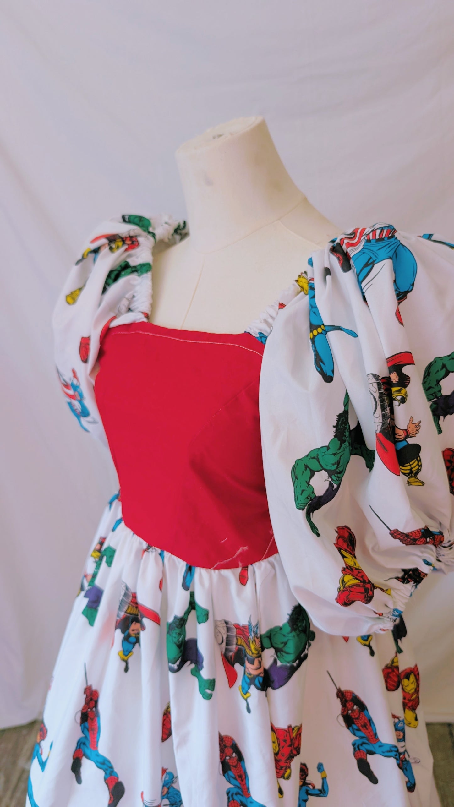 OOAK Handmade vintage textile dress size XS