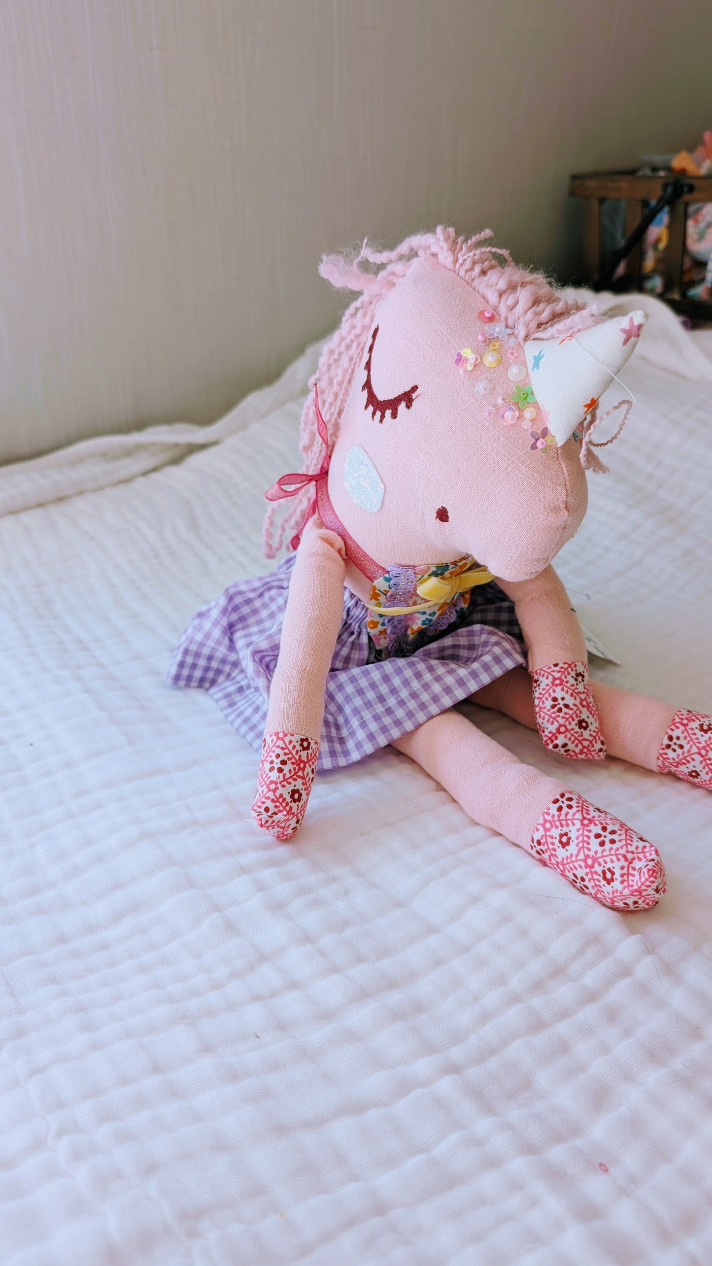 Unicorn embellished doll