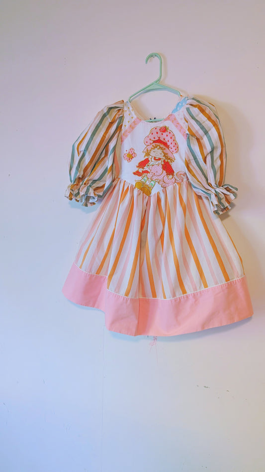 OOAK Handmade vintage textile dress size S