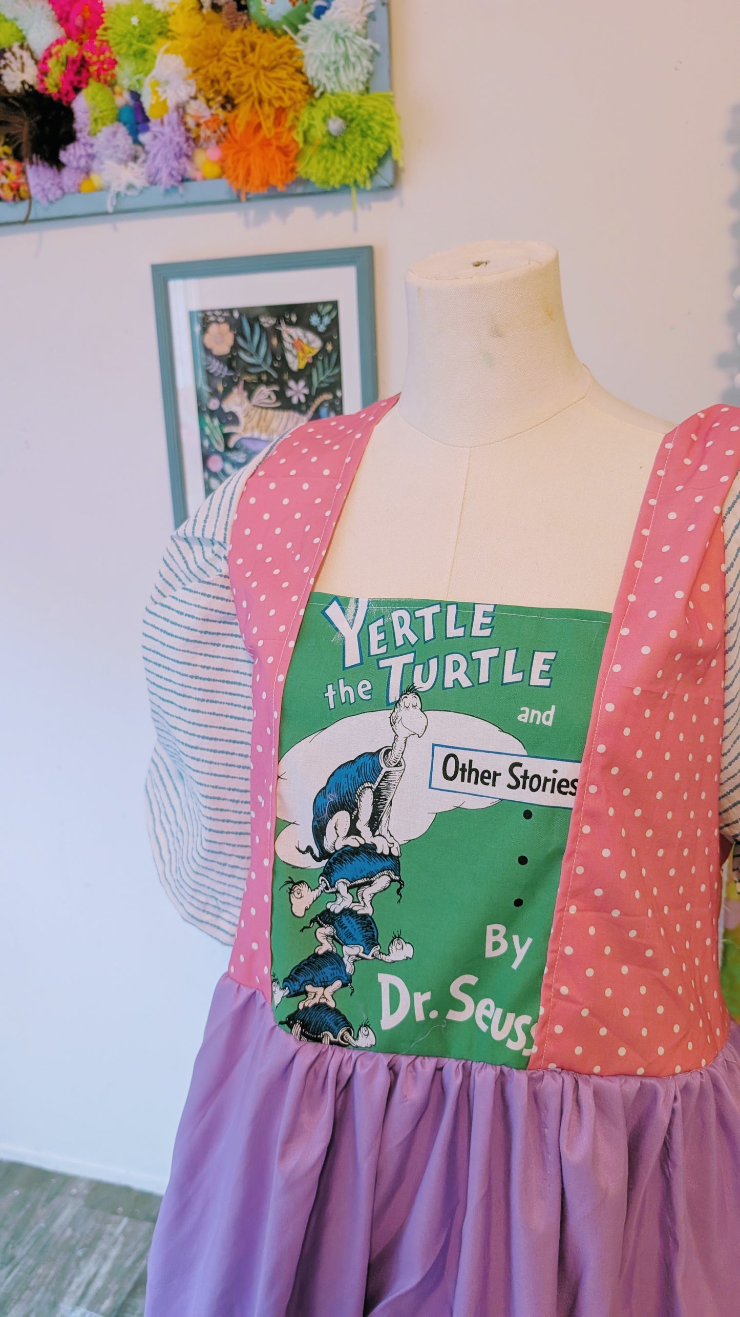 OOAK Handmade vintage textile dress size XL