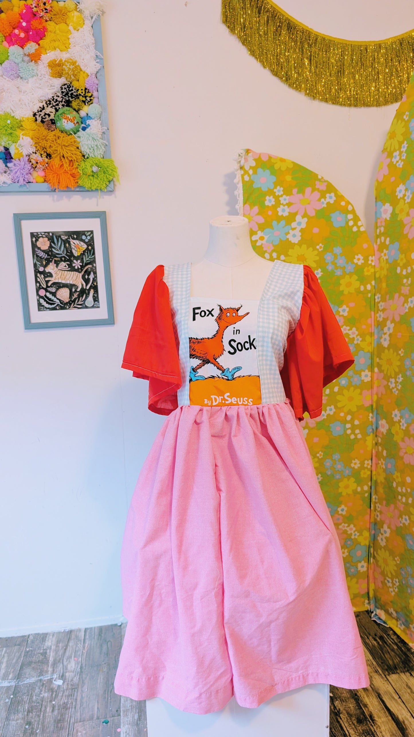 OOAK Handmade vintage textile dress size 2x