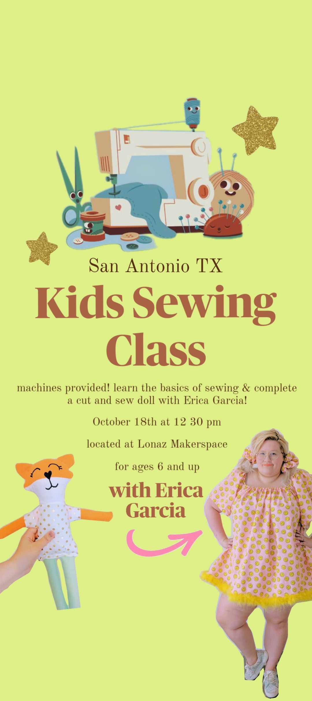 Sewing 101- KID CLASS learn from an expert