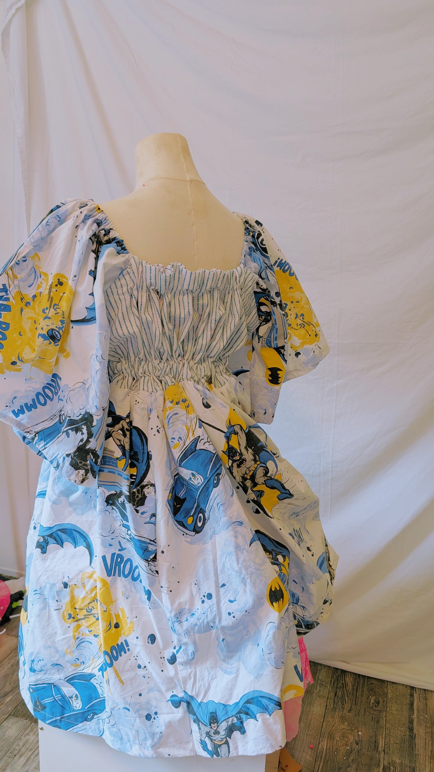 OOAK Handmade vintage textile dress size
