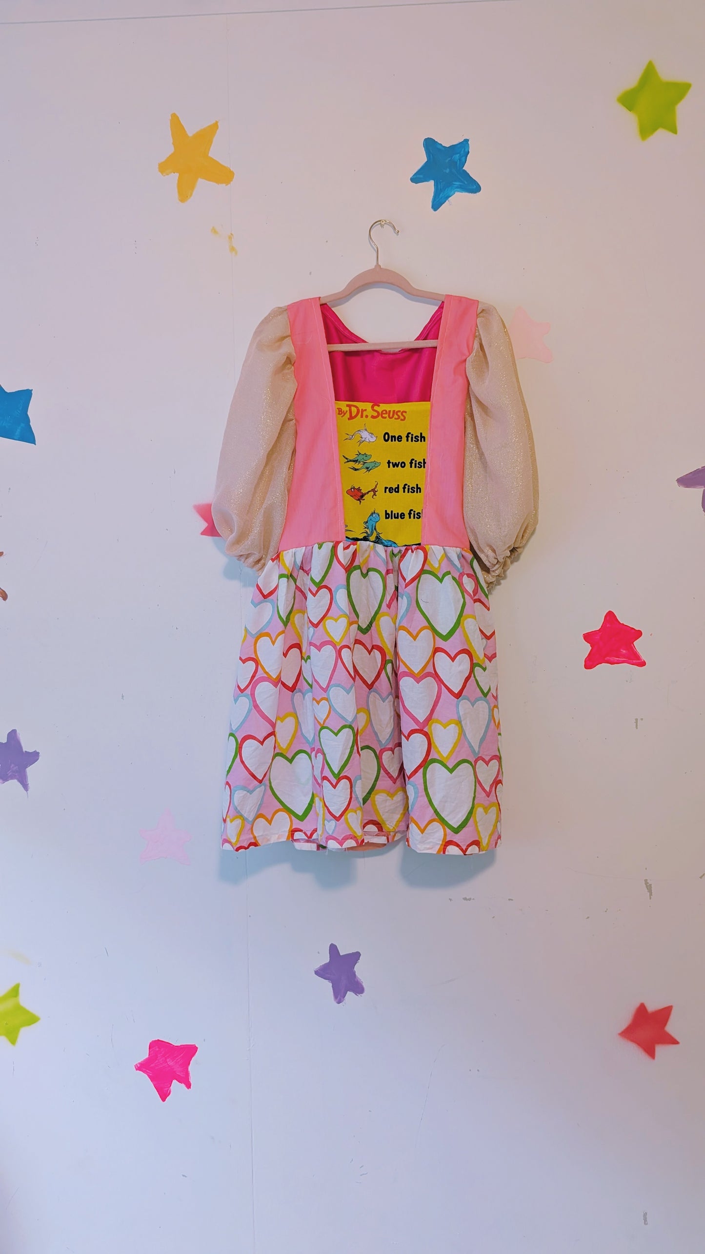 OOAK Handmade vintage textile dress size Lg