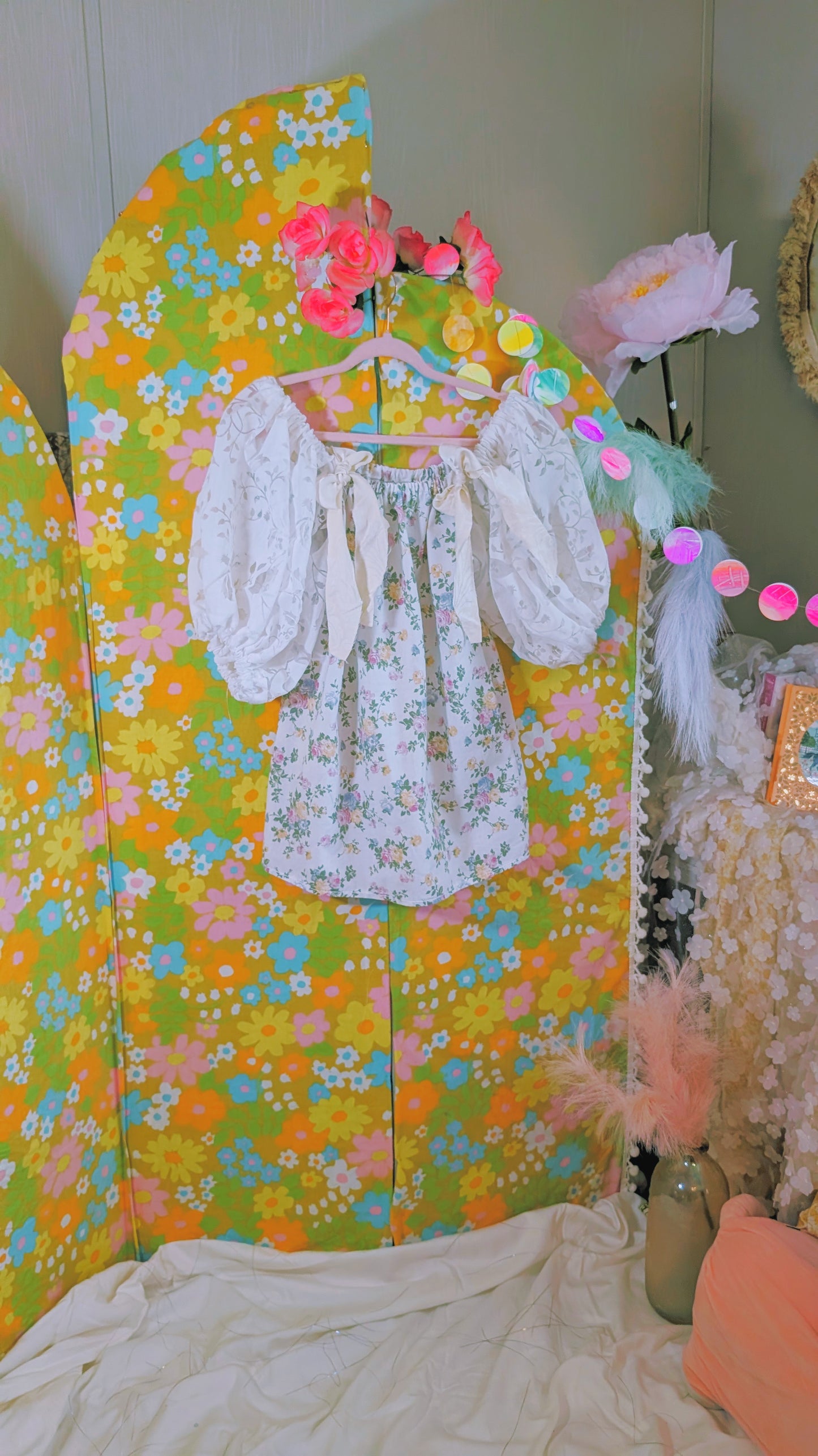 Handmade vintage textile dress US size 6(small)
