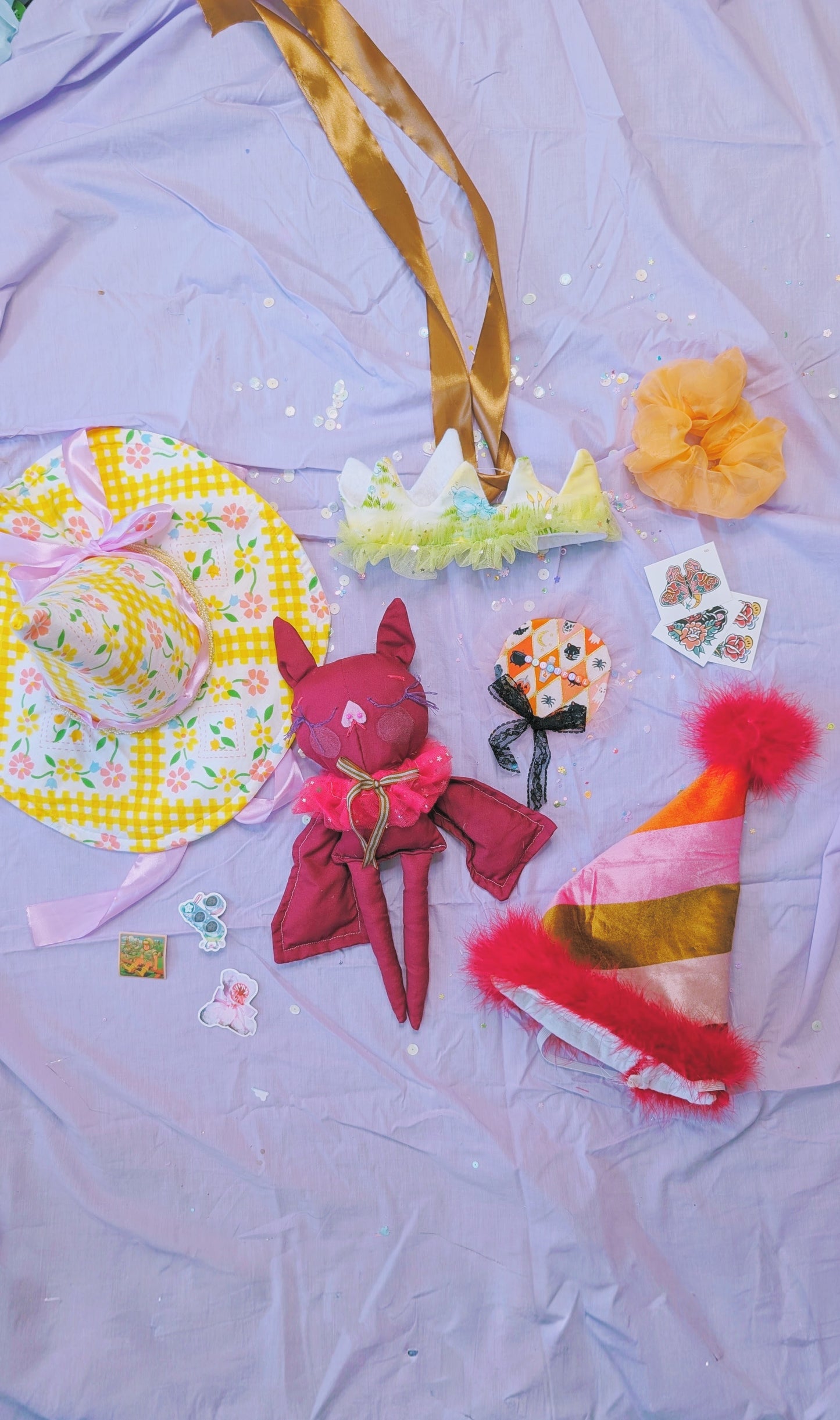 OOAK KIDS witch hat- yellow vintage