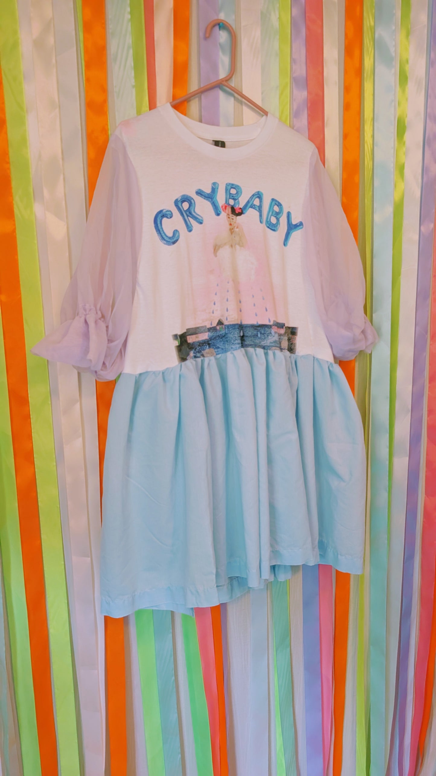 Cry baby OOAK shirt dress 3x