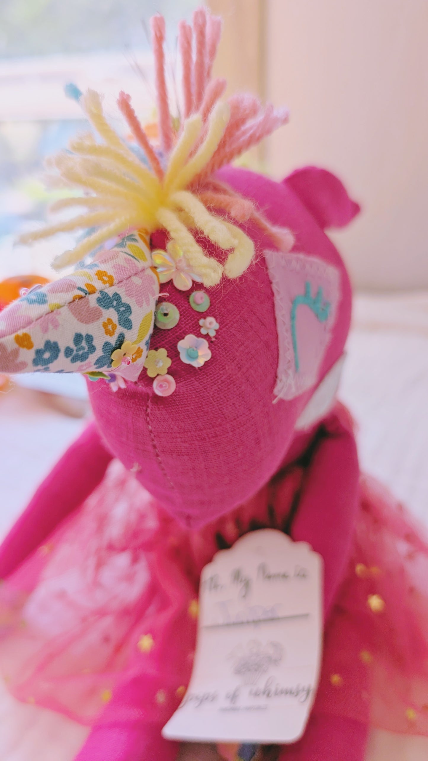 Unicorn embellished doll